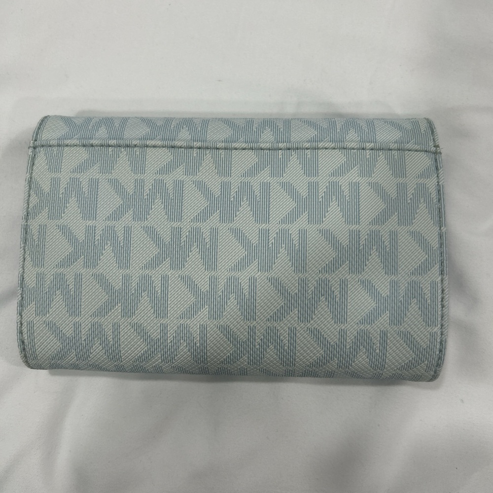 Michael Kors Light Blue Monogram Clutch - Picture 2 of 4